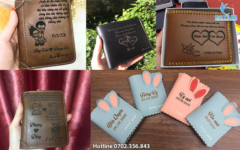 Ví khắc tên laser