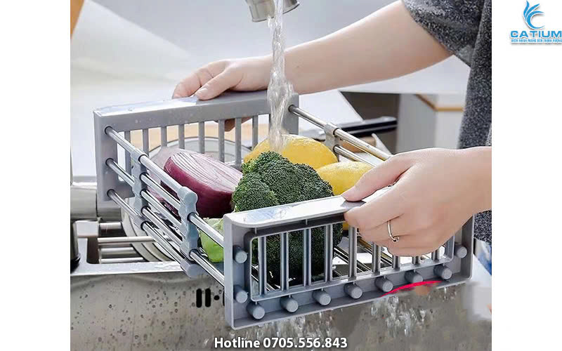 Kệ inox rửa rau củ
