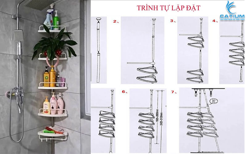 Kệ rút để nhà tắm thông minh