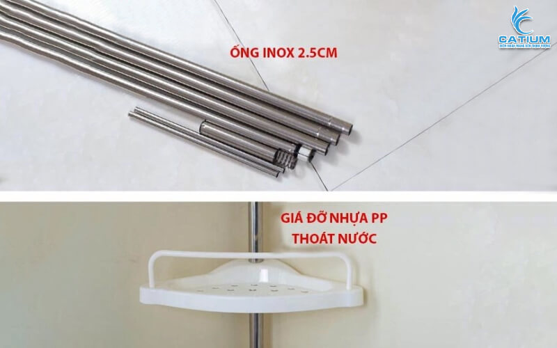 Thiết kế kệ góc rút 5 tầng nhà tắm