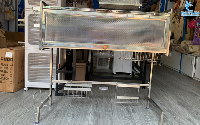 Kệ để chén inox có nắp đậy hàng độc quyền tại CATIUM