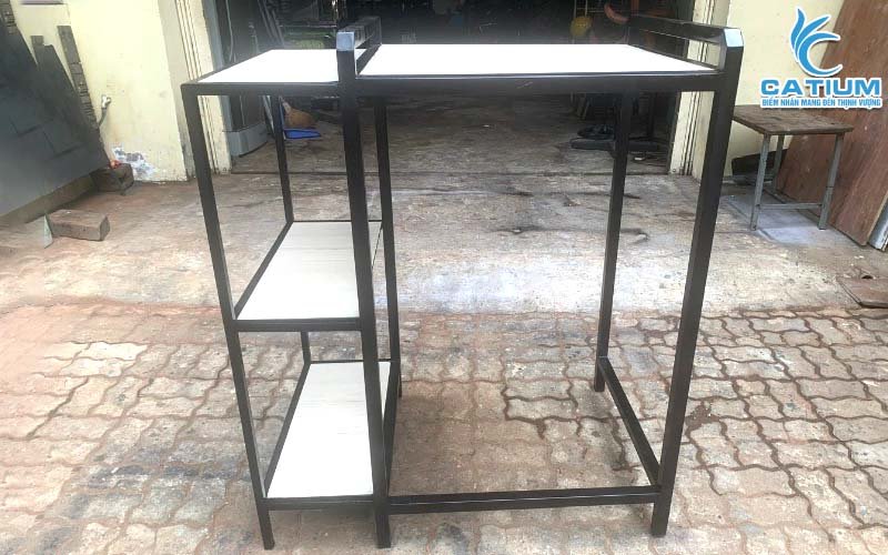 Ảnh thực tế kệ để máy giặt máy sấy kèm 3 tầng để đồ