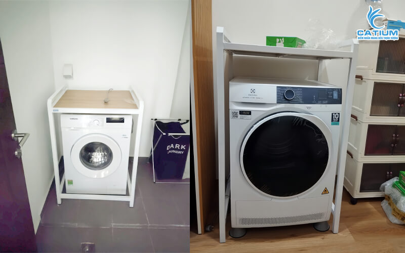 Kệ để máy giặt cửa trước