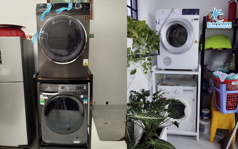 Kệ để máy giặt thép carbon