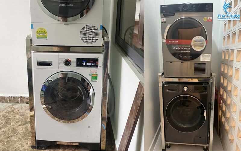 Kệ inox cho máy giặt