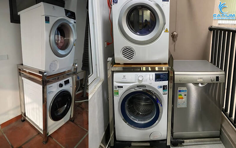 Kệ inox để đồ máy giặt
