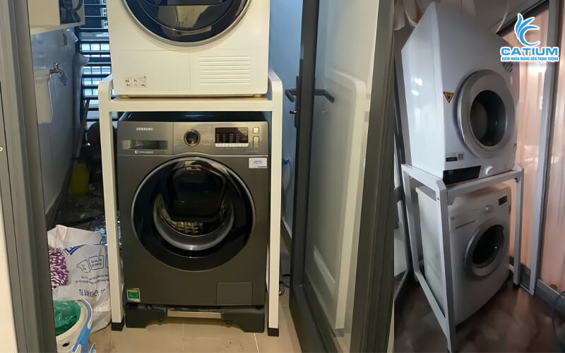 Kệ máy giặt cửa trước