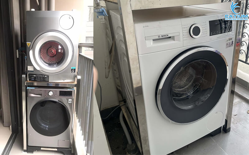 Kệ máy giặt inox