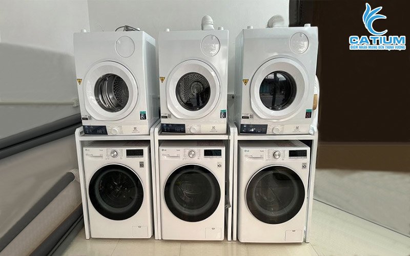 Kệ máy giặt máy sấy thông minh 2 tầng