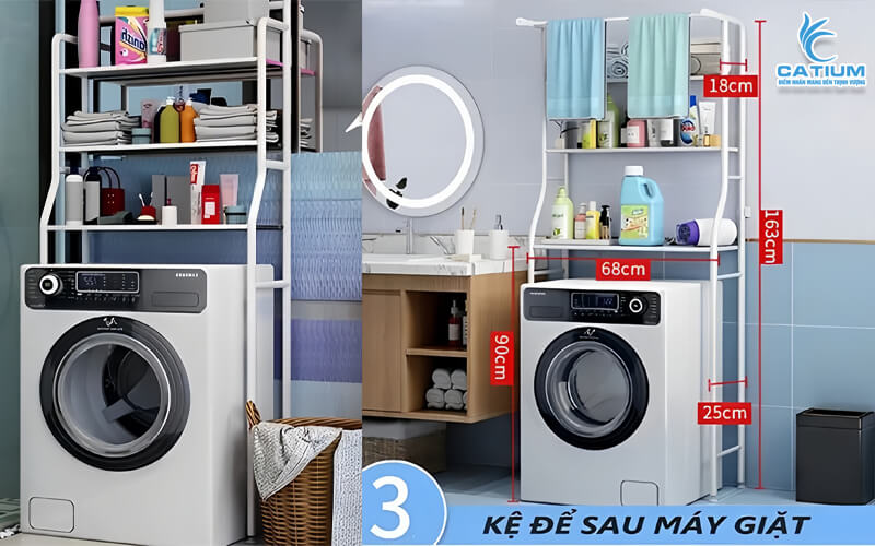 Kệ máy giặt thép sơn tĩnh điện