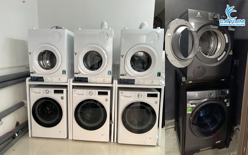 Tủ để máy giặt máy sấy