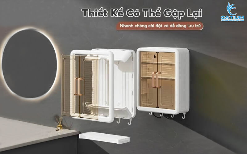 Thiết kế tủ đựng mỹ phẩm treo tường