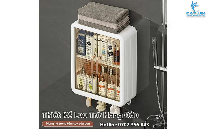 Tủ đựng mỹ phẩm treo tường nhà tắm