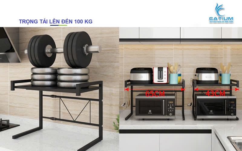Kệ 2 tầng để lò nướng tải trọng lớn