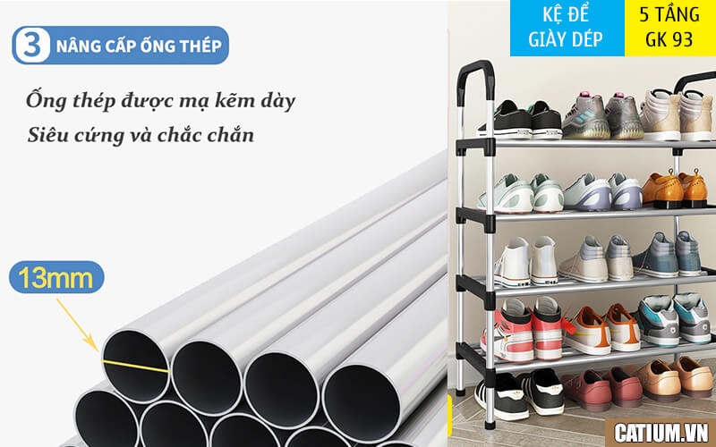 Kệ để giày dép inox 5 tầng GK93