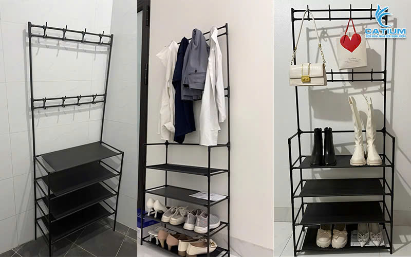 Kệ giày khung chữ L gọn nhẹ