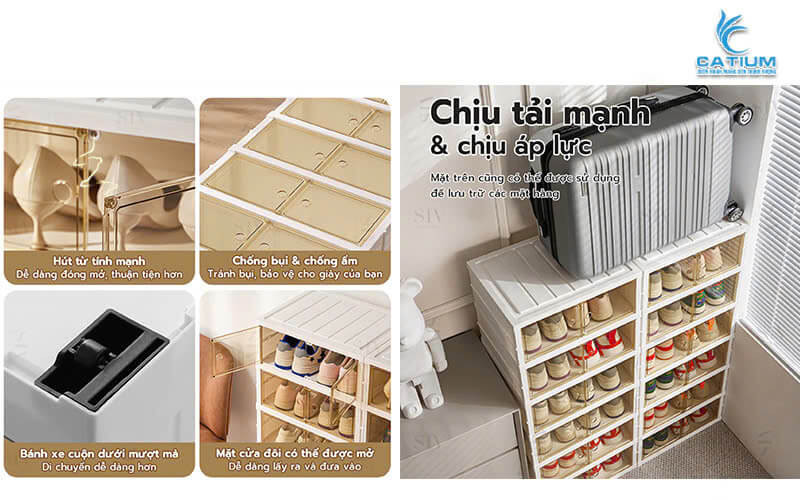 Tủ giày cửa nam châm