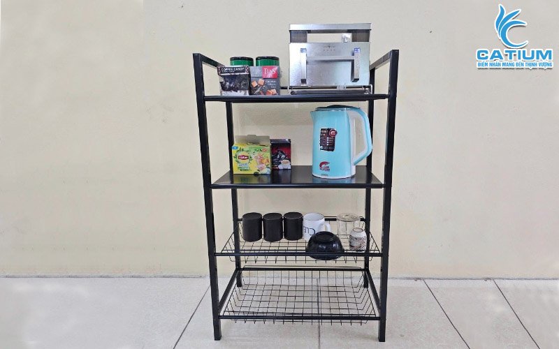 Ảnh thực kệ nhà bếp 4 tầng 60cm