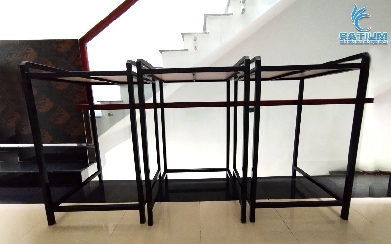 Ảnh thực kệ máy sấy máy giặt 2 tầng thép carbon sơn tĩnh điện
