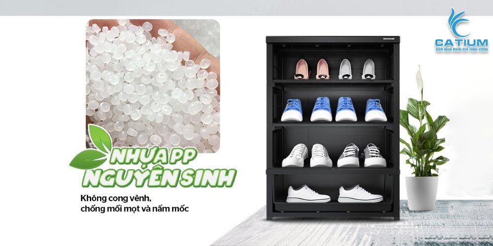 Chất liệu tủ giày nhựa Sunhouse KS-CA950S1