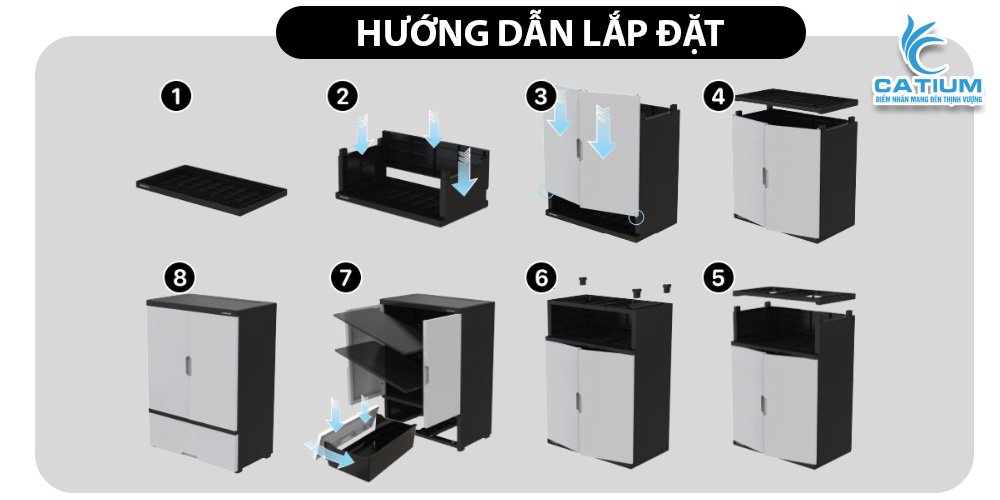 Hướng dẫn lắp đặt tủ giày nhựa Sunhouse KS-CA950S1