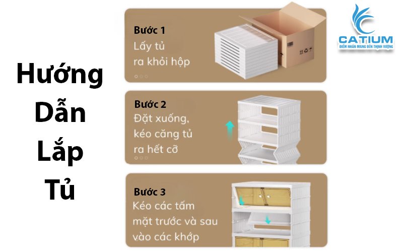 Hướng dẫn lắp đặt tủ giày nhựa 9 tầng gấp gọn