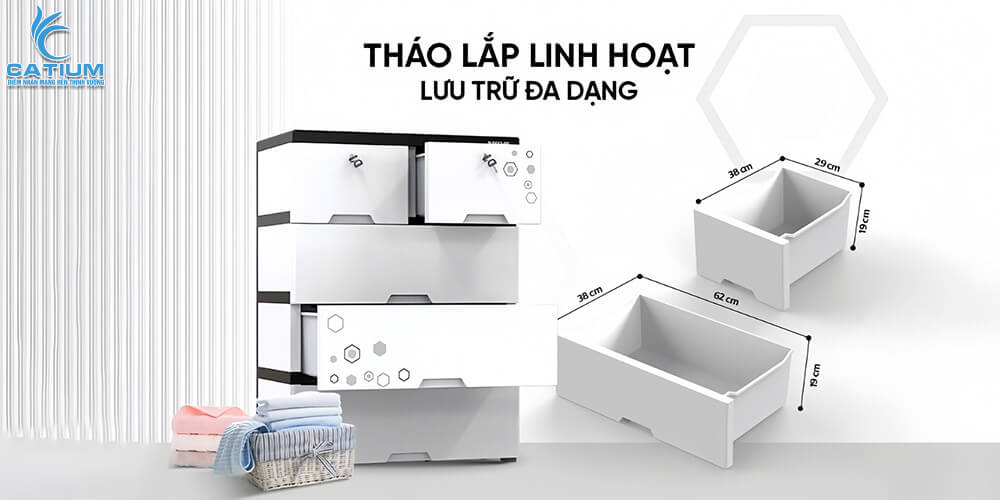 Tủ nhựa đôi gia đình 5 ngăn Sunhouse KS-CA688F5