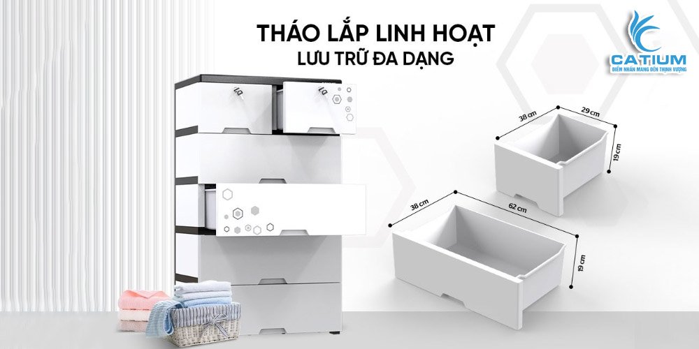 Tủ nhựa đôi gia đình 6 ngăn Sunhouse KS-CA688F6
