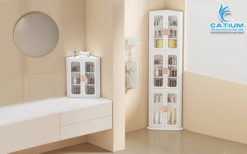 Tủ góc tam giác đựng đồ đa năng