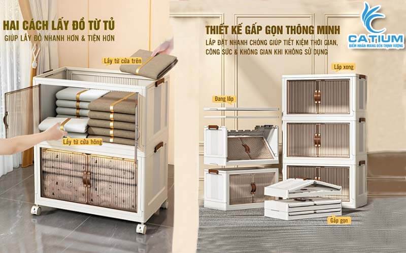 Tủ nhựa 3 tầng dễ dàng lắp đặt