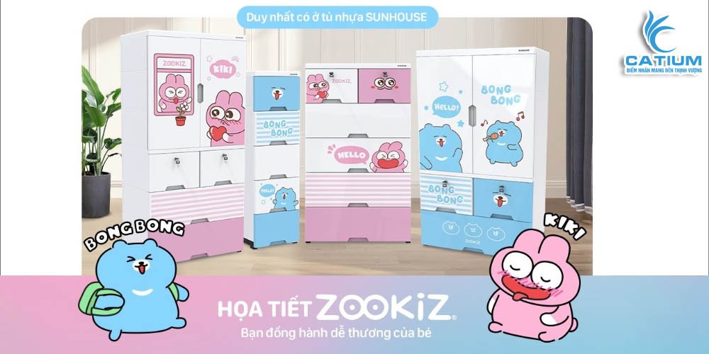 Tủ nhựa Happy Kids Sunhouse KS-CA1400G4