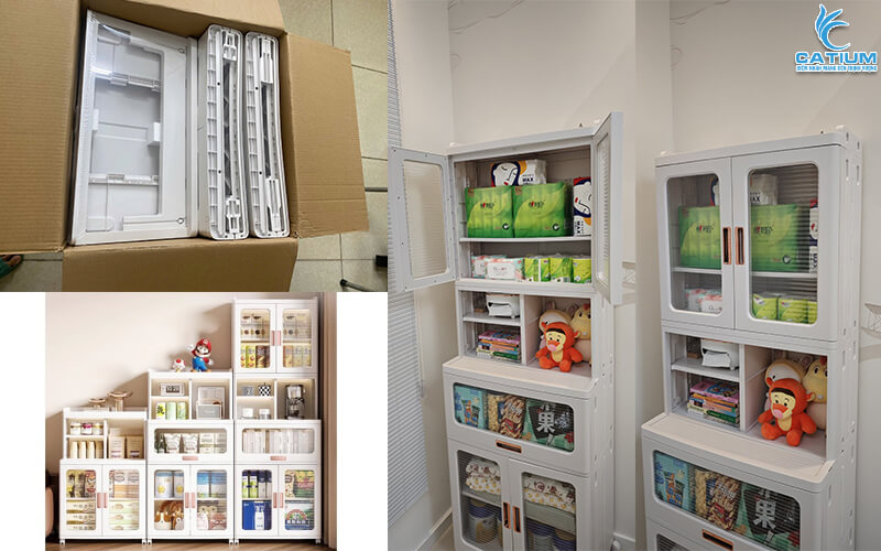 Tủ nhựa để đồ đa năng gấp gọn
