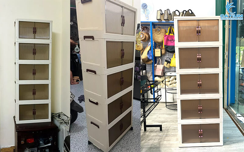 Tủ nhựa gấp gọn 5 tầng