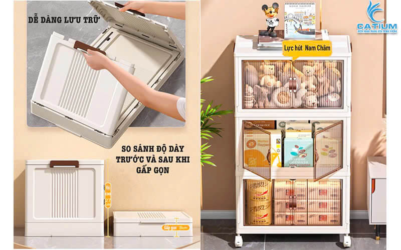 Tủ nhựa hít nam châm