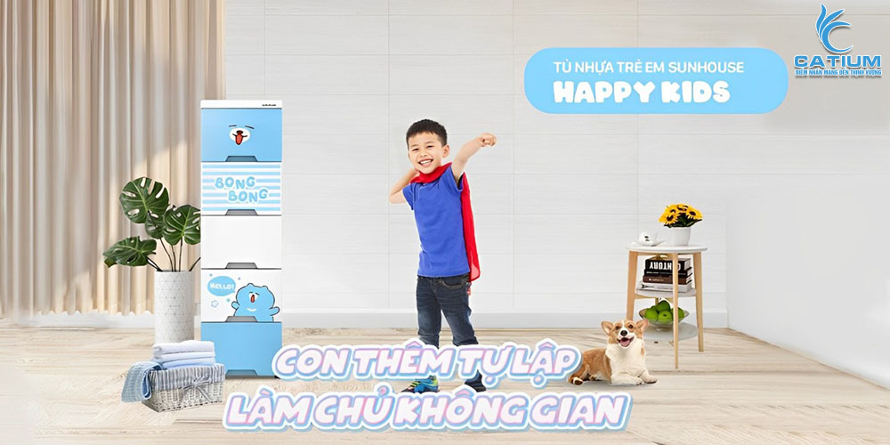 Tủ nhựa sơ sinh 5 ngăn Sunhouse KS-CA343B5