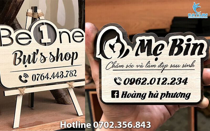 Bảng tên cửa hàng bằng gỗ