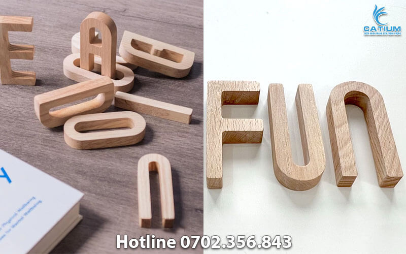 Cắt chữ gỗ theo yêu cầu