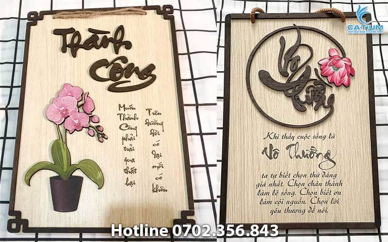 Khắc chữ thư pháp trên gỗ