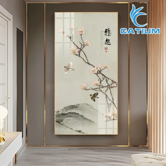 Tranh Phong Cách Indochine Tráng Gương