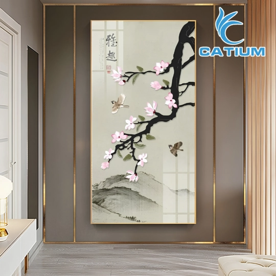 Tranh Phong Cách Indochine Tráng Gương