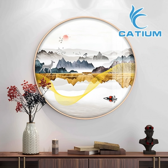 Tranh Treo Tường Hình Tròn Sang Trọng