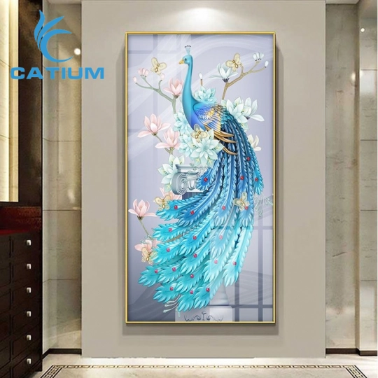 Tranh Nghệ Thuật Chim Công 3D