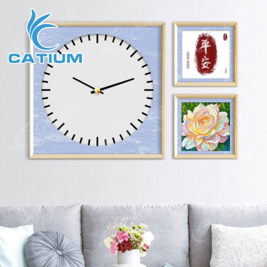 Tranh Đồng Hồ Ba Tấm Nghệ Thuật