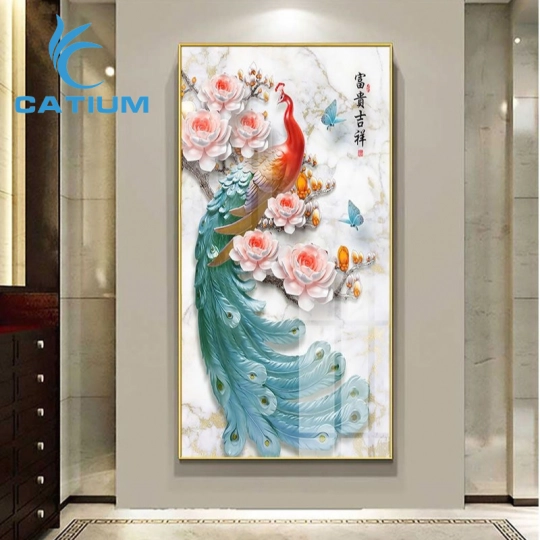Tranh Nghệ Thuật Chim Công 3D