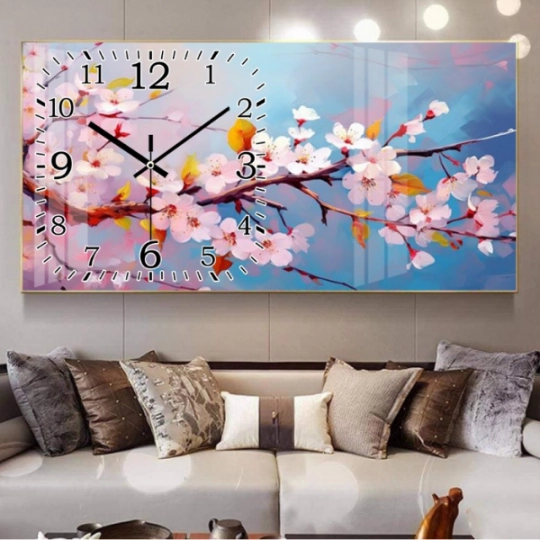 Tranh Đồng Hồ  Tráng Gương 5D Hiện Đại