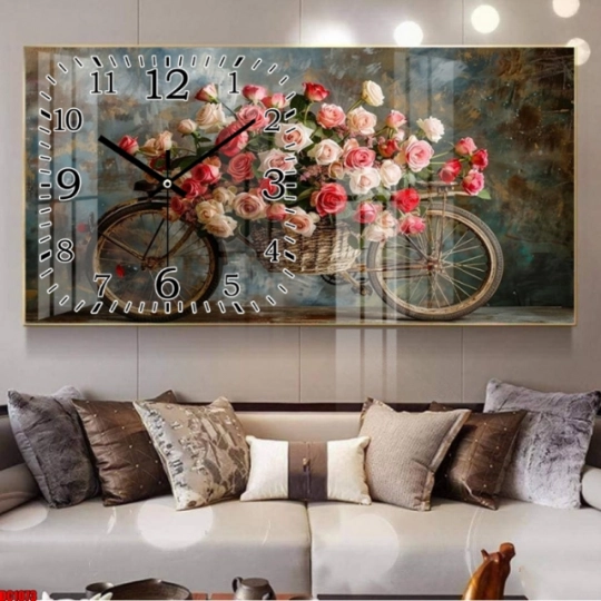 Tranh Đồng Hồ  Tráng Gương 5D Hiện Đại