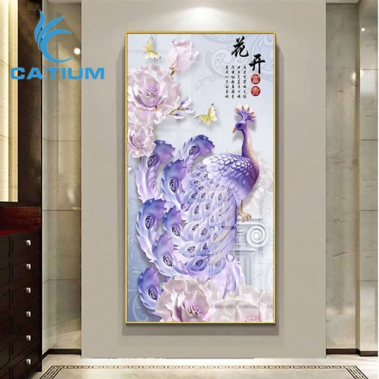 Tranh Nghệ Thuật Chim Công 3D