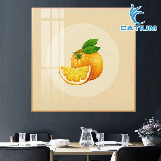 Tranh Treo Tường Hoa Lá Nền Tròn Nghệ Thuật