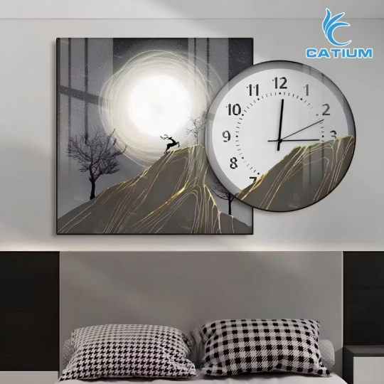 Tranh Kết Hợp Đồng Hồ Độc Đáo