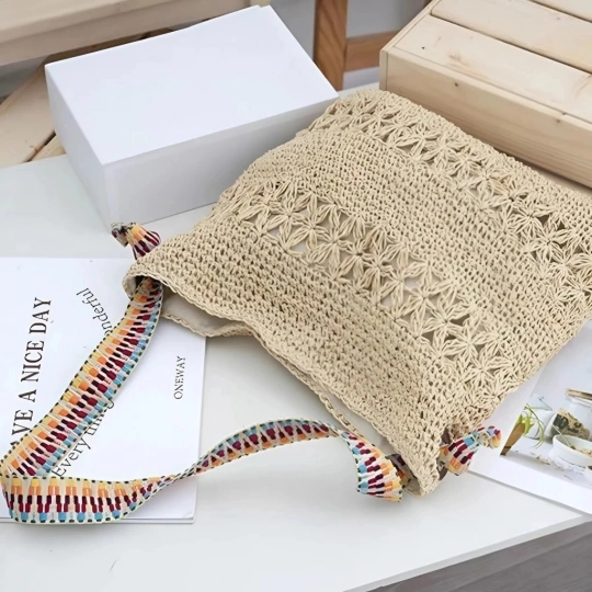 Túi Cói Quai Thổ Cẩm